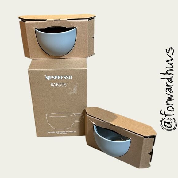 Nespresso Barista Cappuccino Cups – Matte Gray Porcelain, Medium 8 oz (2-Piece S - Picture 6 of 8